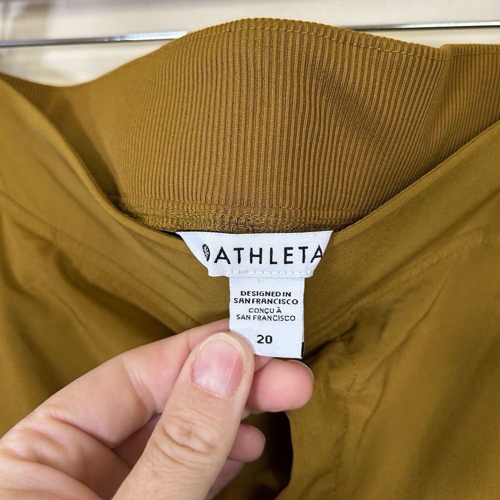 ATHLETA Size 20 Brooklyn Ankle Pants Yellow/Gold Lightweight - Picture 5 of 9